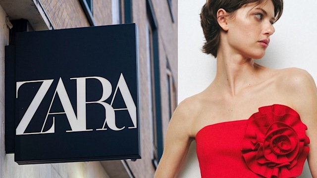 Zara red top