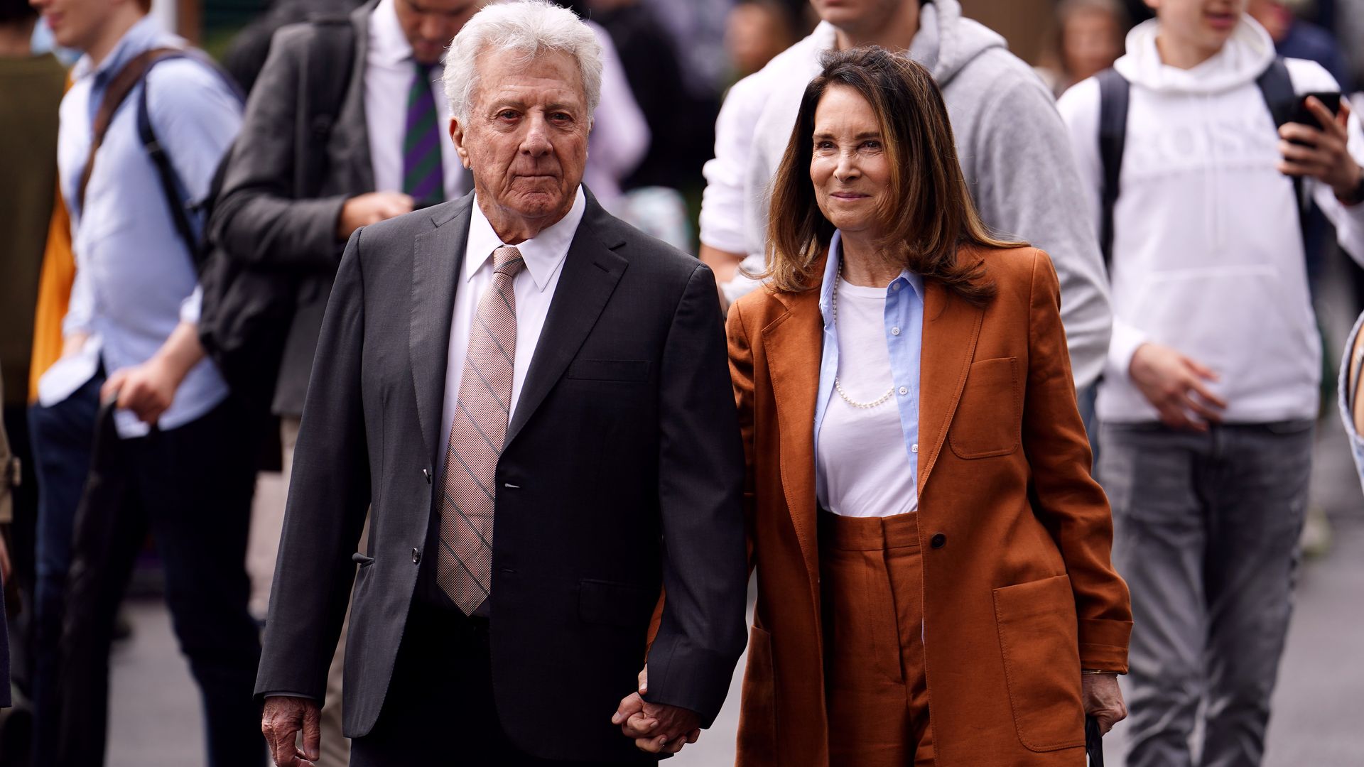 Dustin Hoffman and his wife Lisa lead celebrity arrivals on Day 5 of Wimbledon