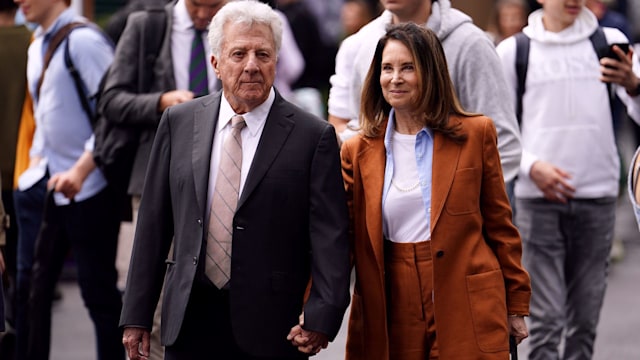 Dustin Hoffman and his wife Lisa at Wimbledon day five 