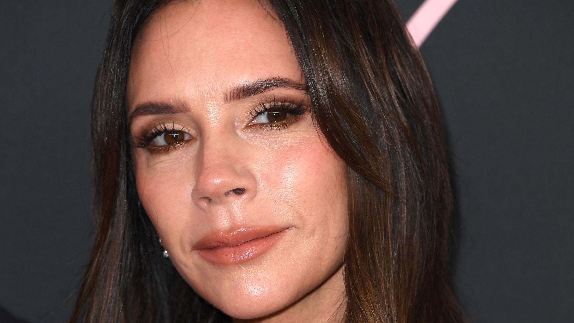 Victoria Beckham close up in black blazer