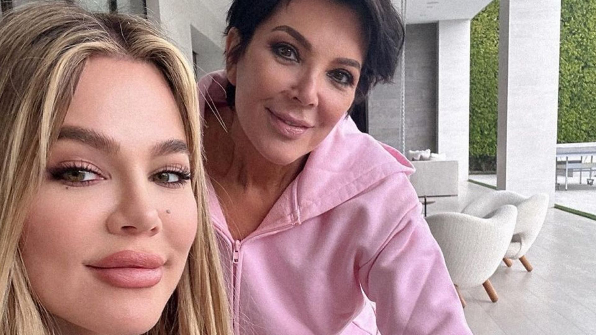 Photo shared by Khloe Kardashian on Instagram Easter weekend 2024 posing with her mom Kris Jenner and daughter True Thompson