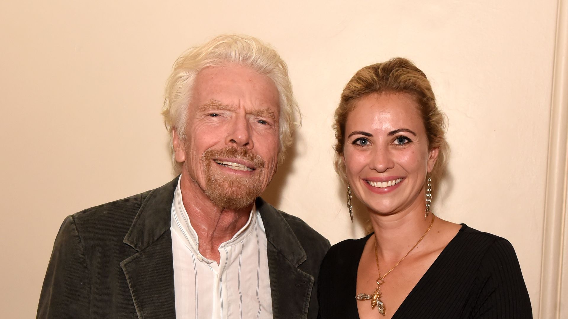Richard Branson and Holly Branson attend the Virgin Voyages and Gareth Pugh collaboration launch party at The Royal Opera House on September 15, 2019 in London, England.