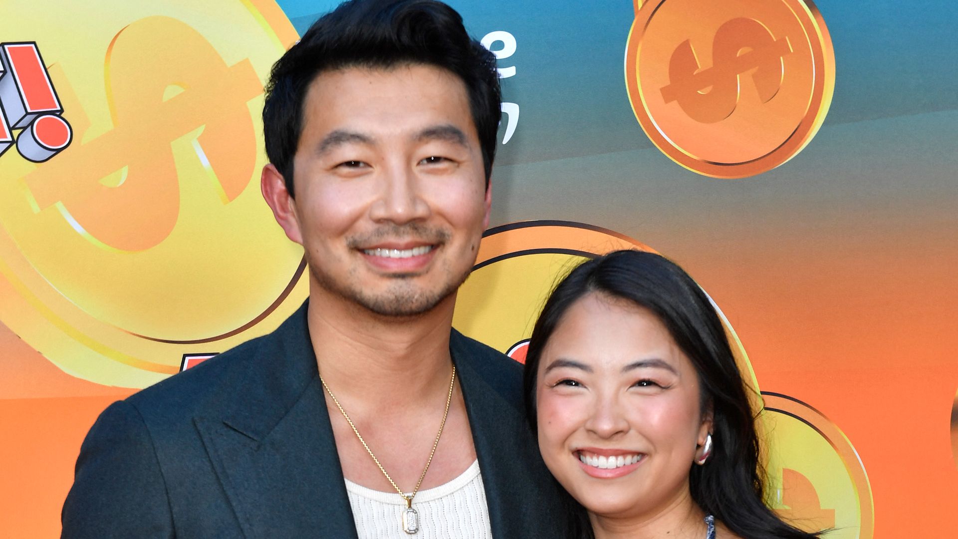 simu liu allison hsu hugging