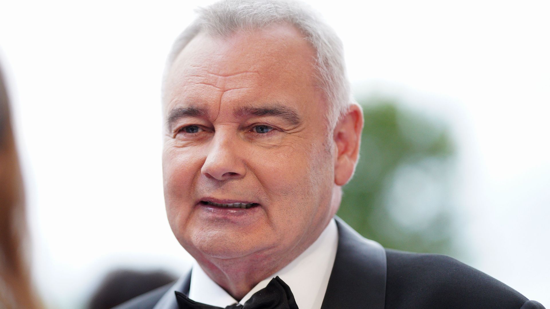 Eamonn Holmes looking serious in a bowtie