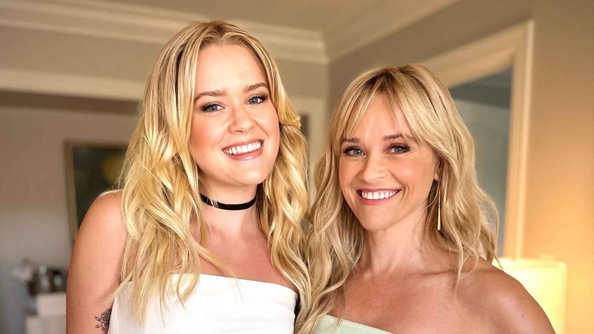 Ava Philippe and Reese Witherspoon smiling