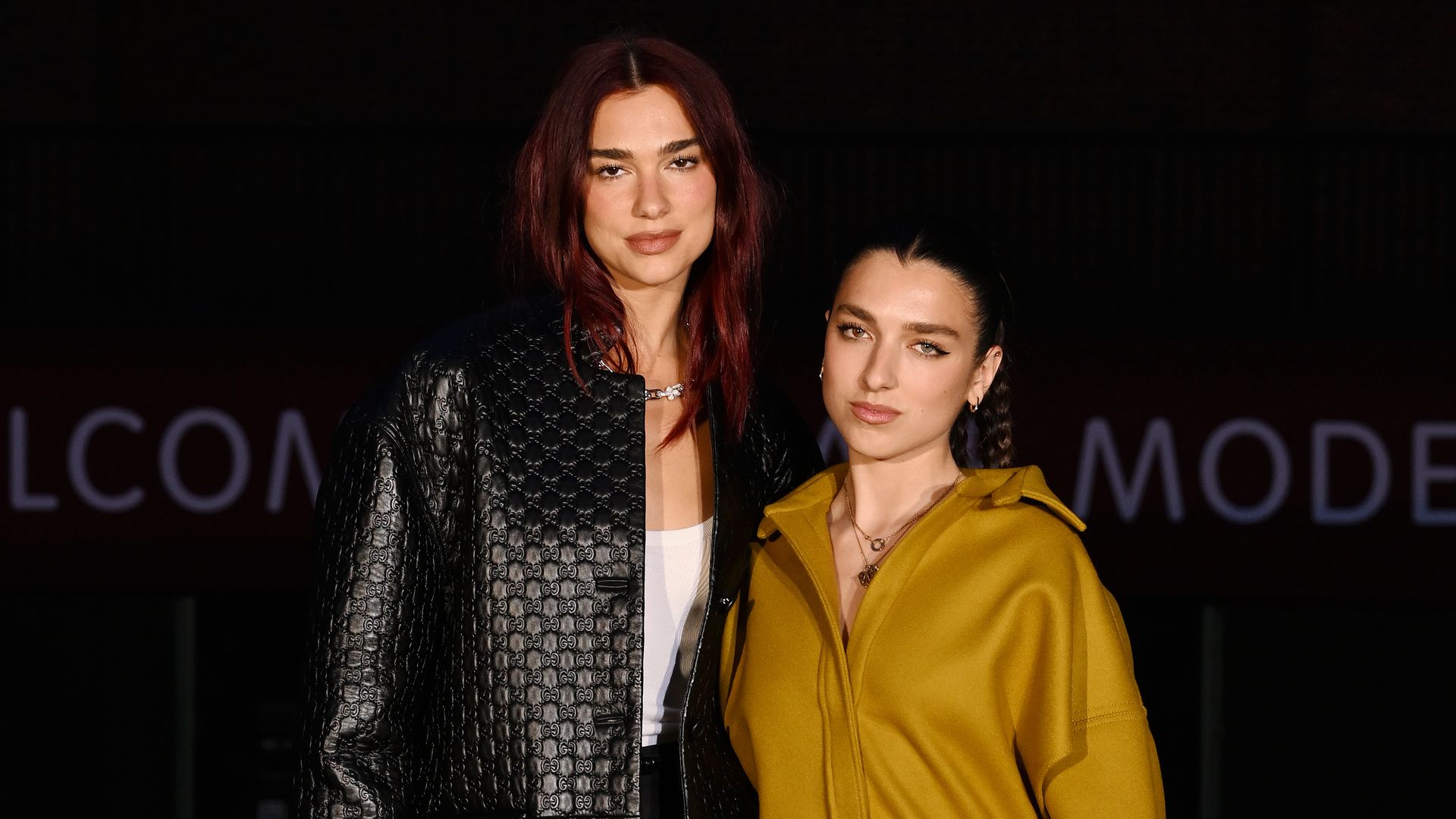 Dua Lipa and Rina Lipa arrive at the Gucci Cruise 2025 Fashion Show at Tate Modern on May 13, 2024 in London, England.  (Photo by Jeff Spicer/Getty Images for Gucci)