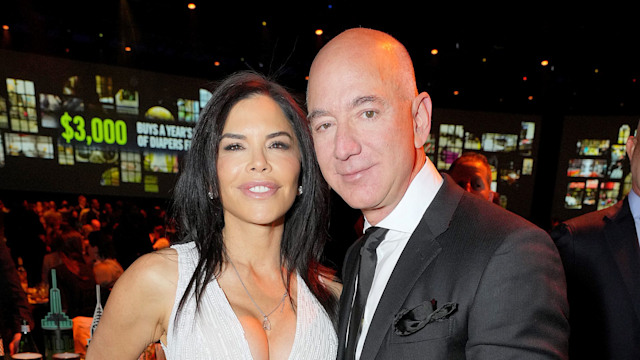 Lauren Sanchez and Jeff Bezos attend the Robin Hood Benefit 2022 at Jacob Javits Center on May 09, 2022 in New York City