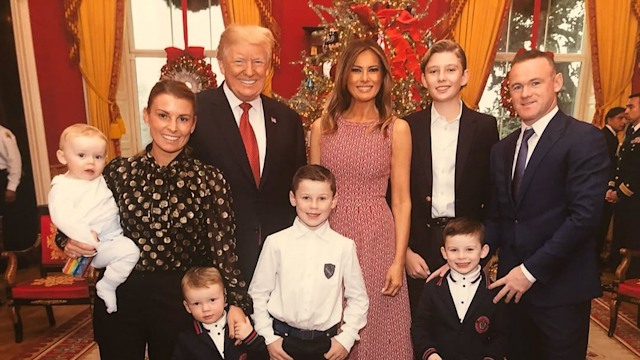 Coleen Rooney and Wayne Rooney at the White House