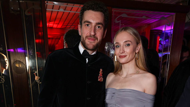 LONDON, ENGLAND - FEBRUARY 10: Peregrine Pearson and Sophie Turner attend Stanley Zhu's Year of Dragon Celebration at Dixie Queen on February 10, 2024 in London, England. (Photo by Dave Benett/Getty Images for Stanley Zhu)