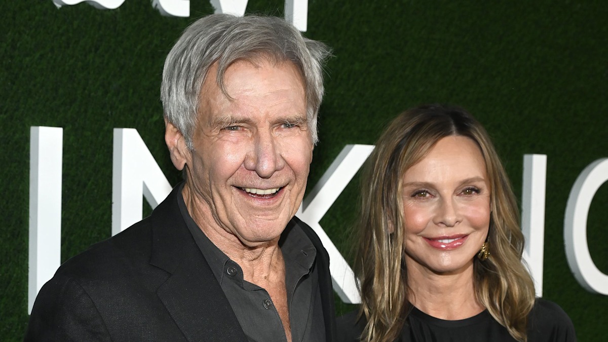 Harrison Ford, 82, and wife Calista Flockhart, 59, can’t keep their hands off each other as they appear on the red carpet