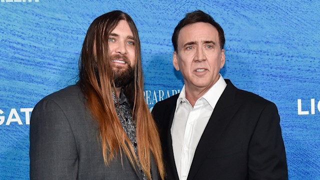 Weston Cage and Nicolas Cage attend the Los Angeles special screening of "The Unbearable Weight of Massive Talent" at DGA Theater Complex on April 18, 2022 