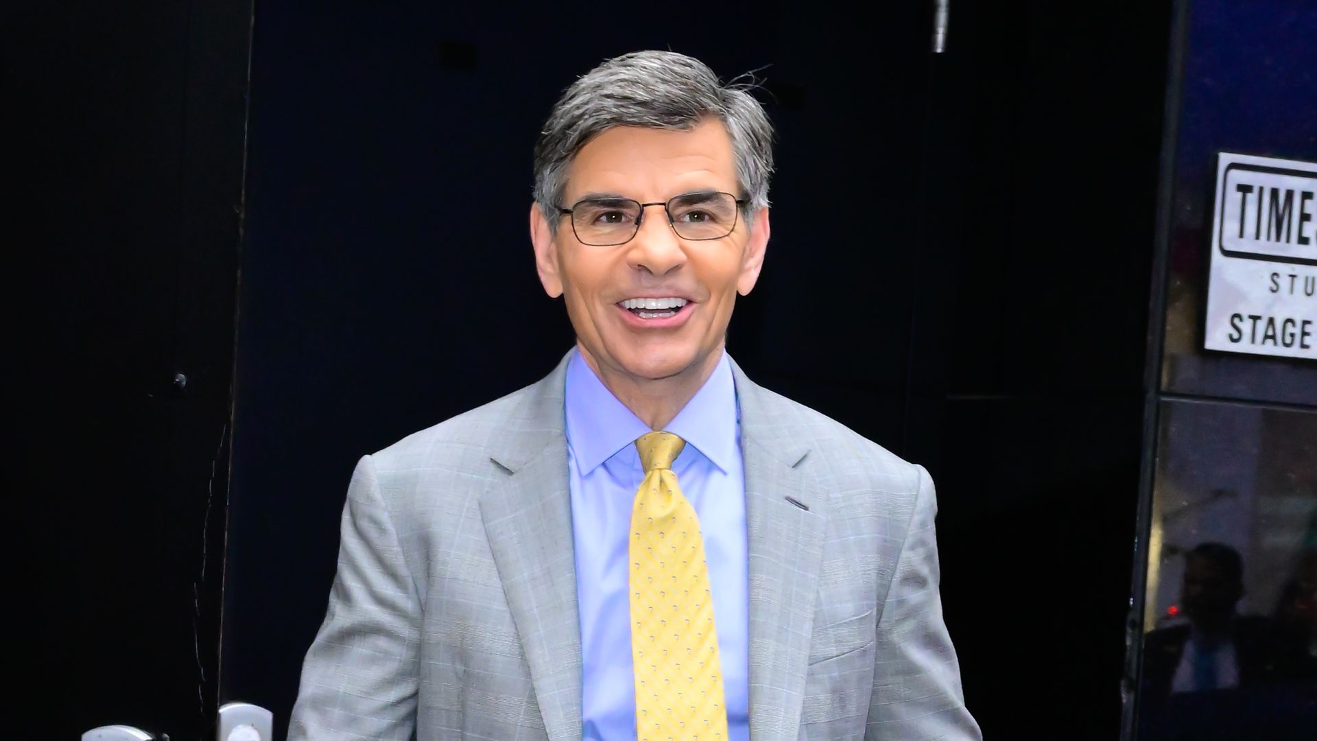 George Stephanopoulos leaving the GMA studios 