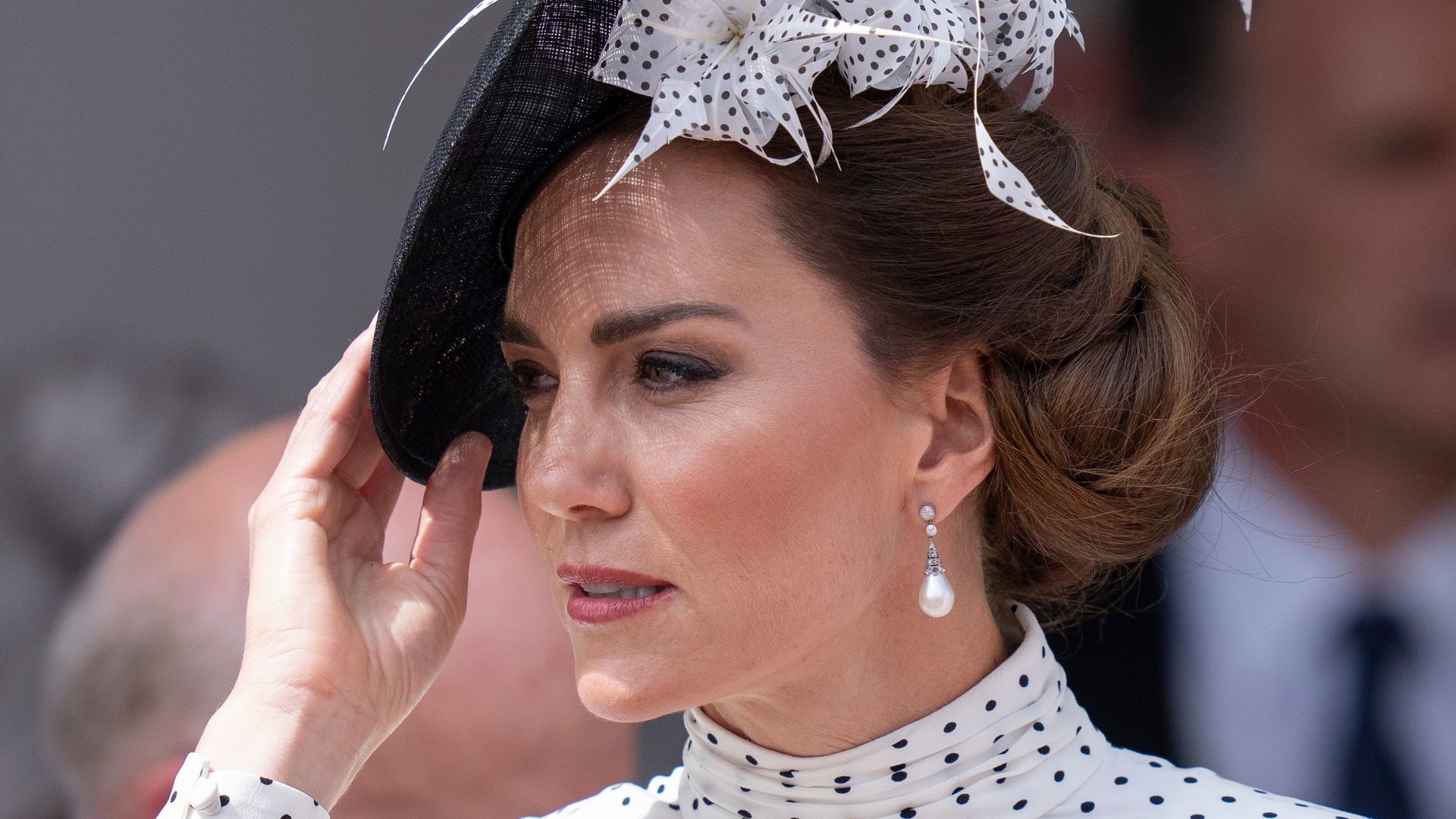Polka-dot princess! Kate is radiant in Alessandra Rich dress as she arrives  for Garter Day