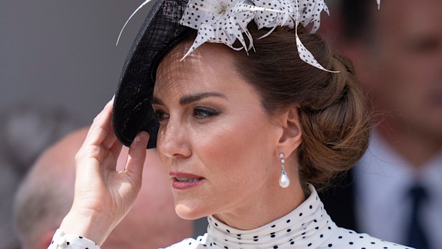 Catherine, Princess of Wales attends the Order Of The Garter Service at Windsor Castle on June 19, 2023 in Windsor, England.