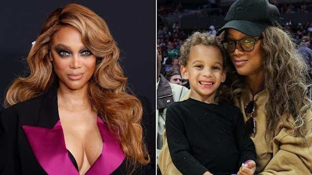 Tyra Banks with her son, York