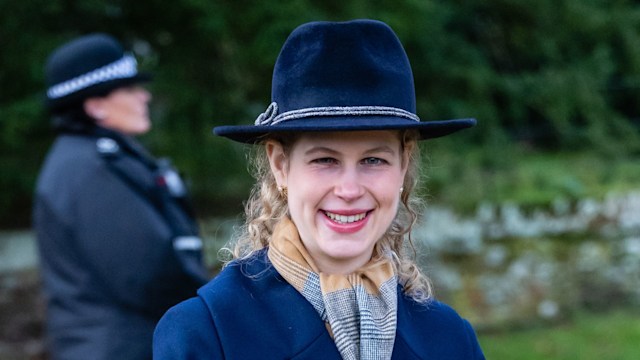 Lady Louise Windsor in a blue outfit