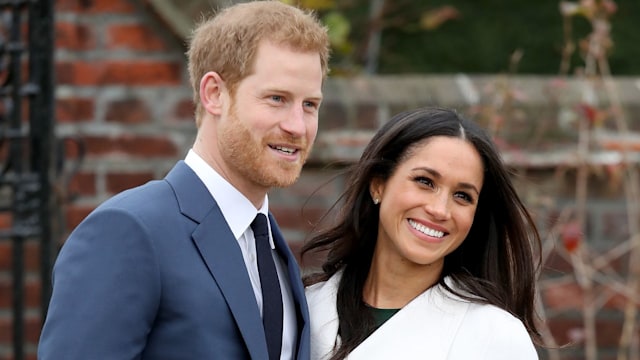 Prince Harry and Meghan at their engagement interview