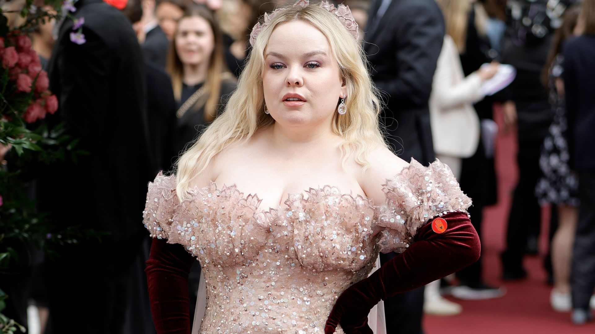 Nicola Coughlan oozes gothic glamour in belted Dior gown