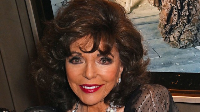 joan collins in black dress at Variety Club Showbusiness Awards 