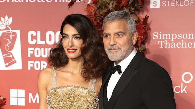 George and Amal Clooney at the Clooney Foundation for Justice event