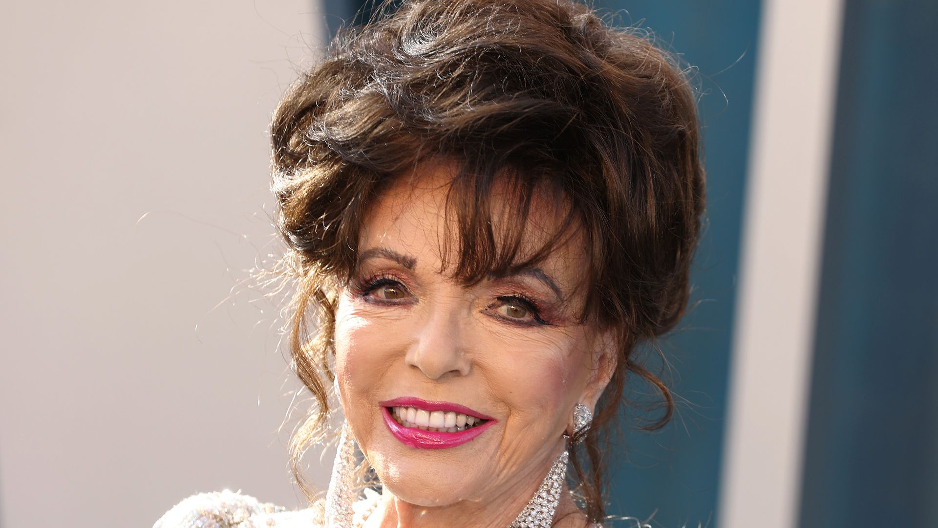 Joan Collins 90 Wows In Waist Cinching Dress For Unbelievable