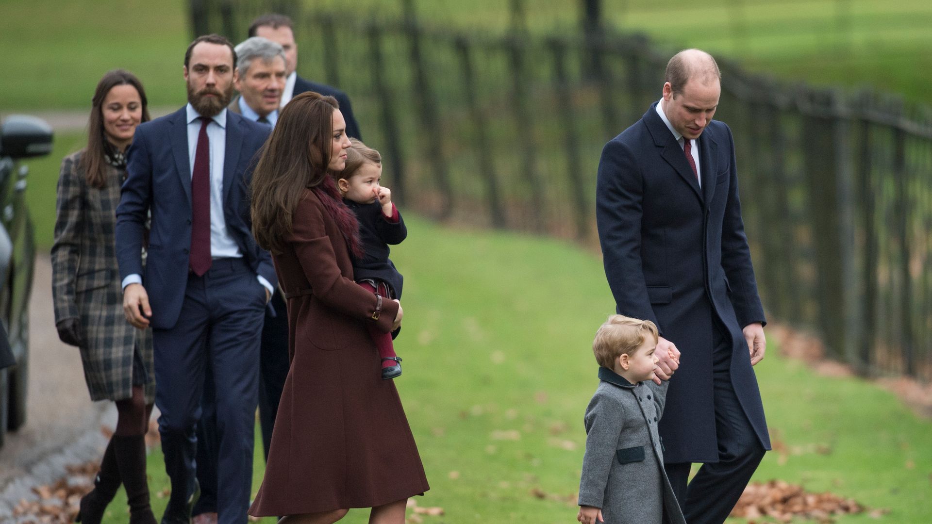 William, Kate, George, Charlotte attend church with Middleton family in 2016