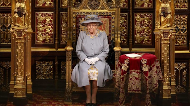 queen opening parliament alone