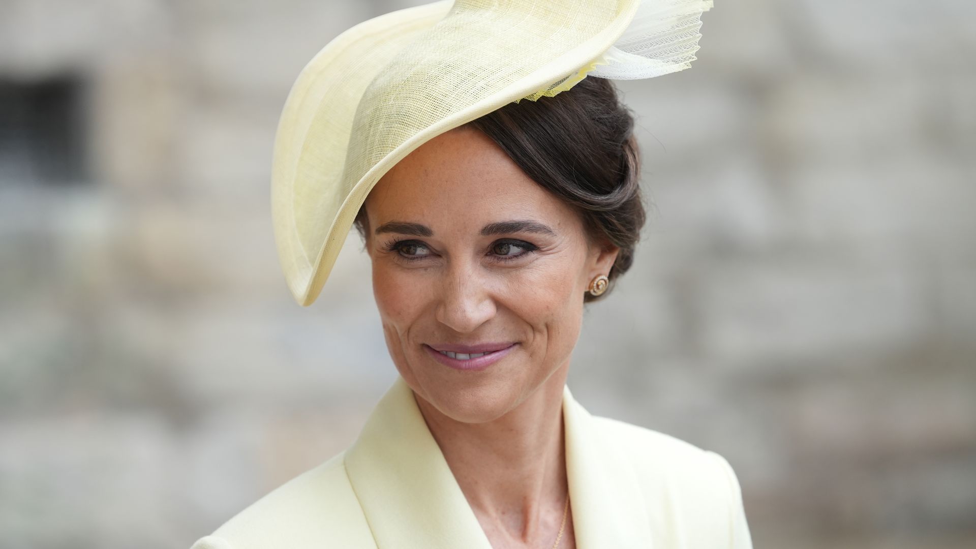 Pippa Middleton leaves after the Coronation of King Charles III and Queen Camilla on May 6, 2023 in London, England. 