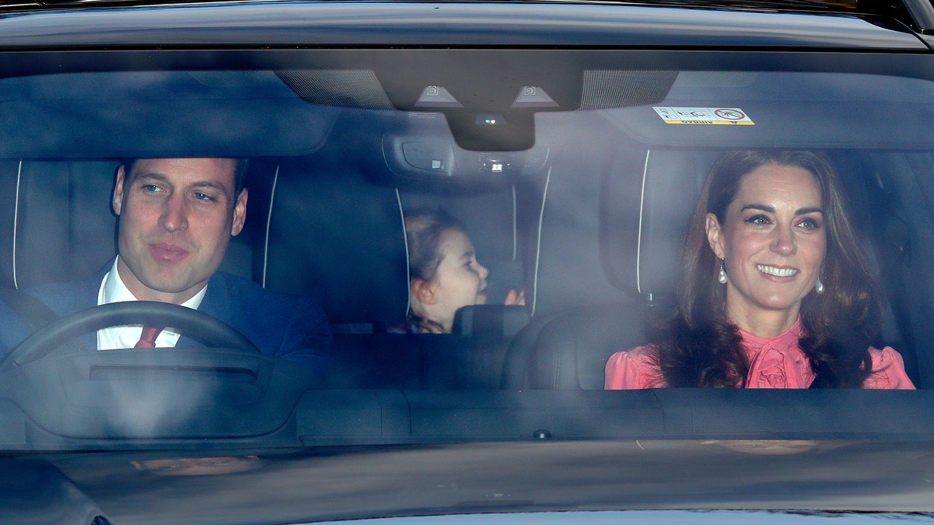 kate middleton in car with princess charlotte