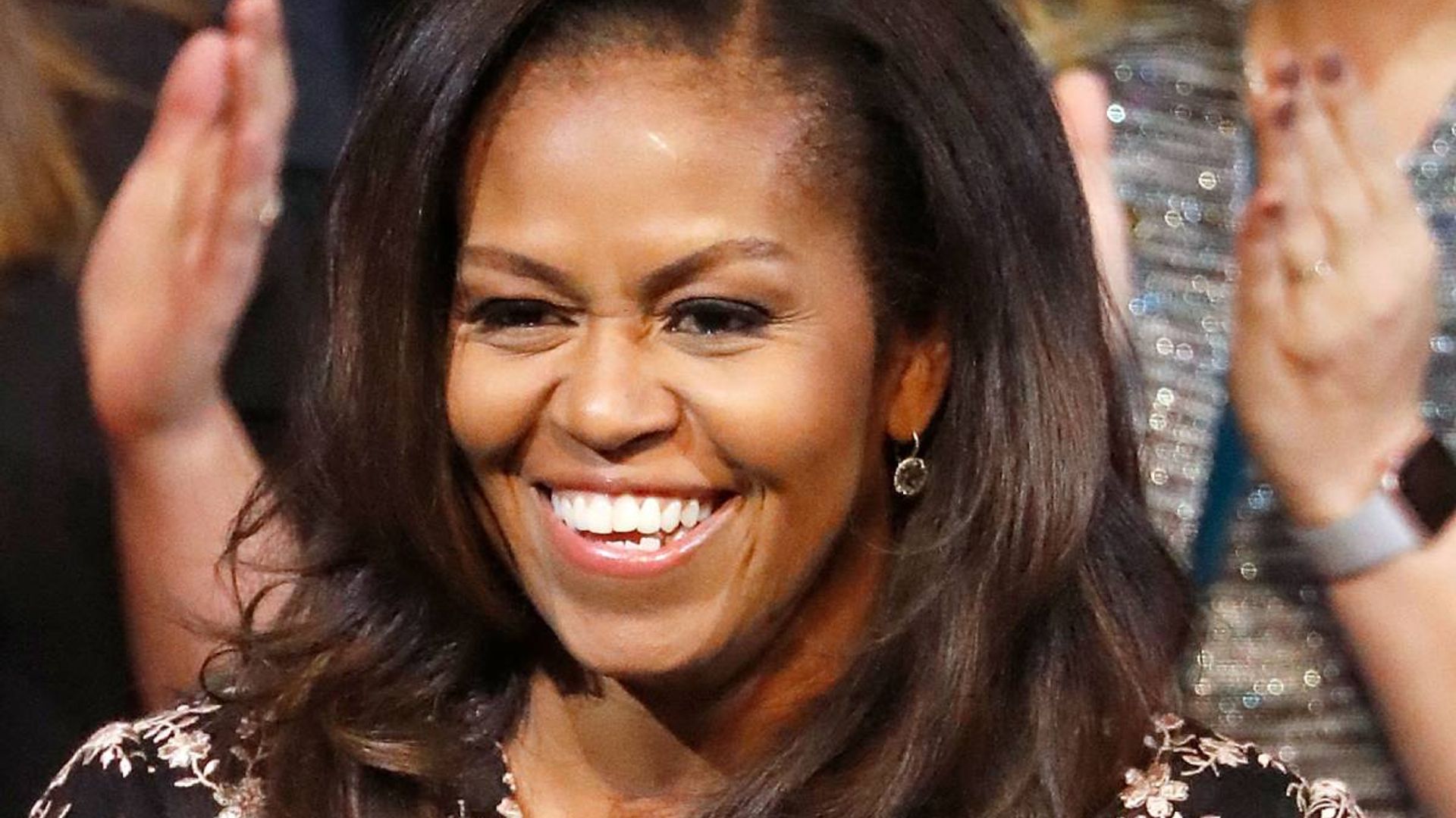 michelle obama wows mini dress inside family home