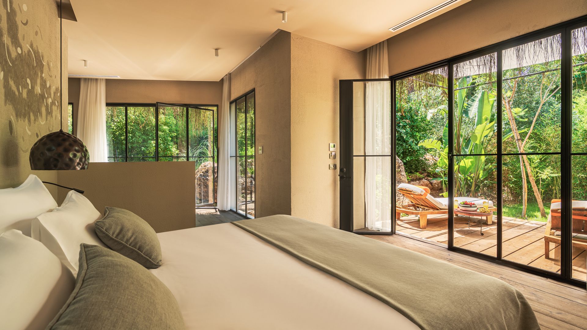 Mediterranean-meets-Bali vibe guestrooms