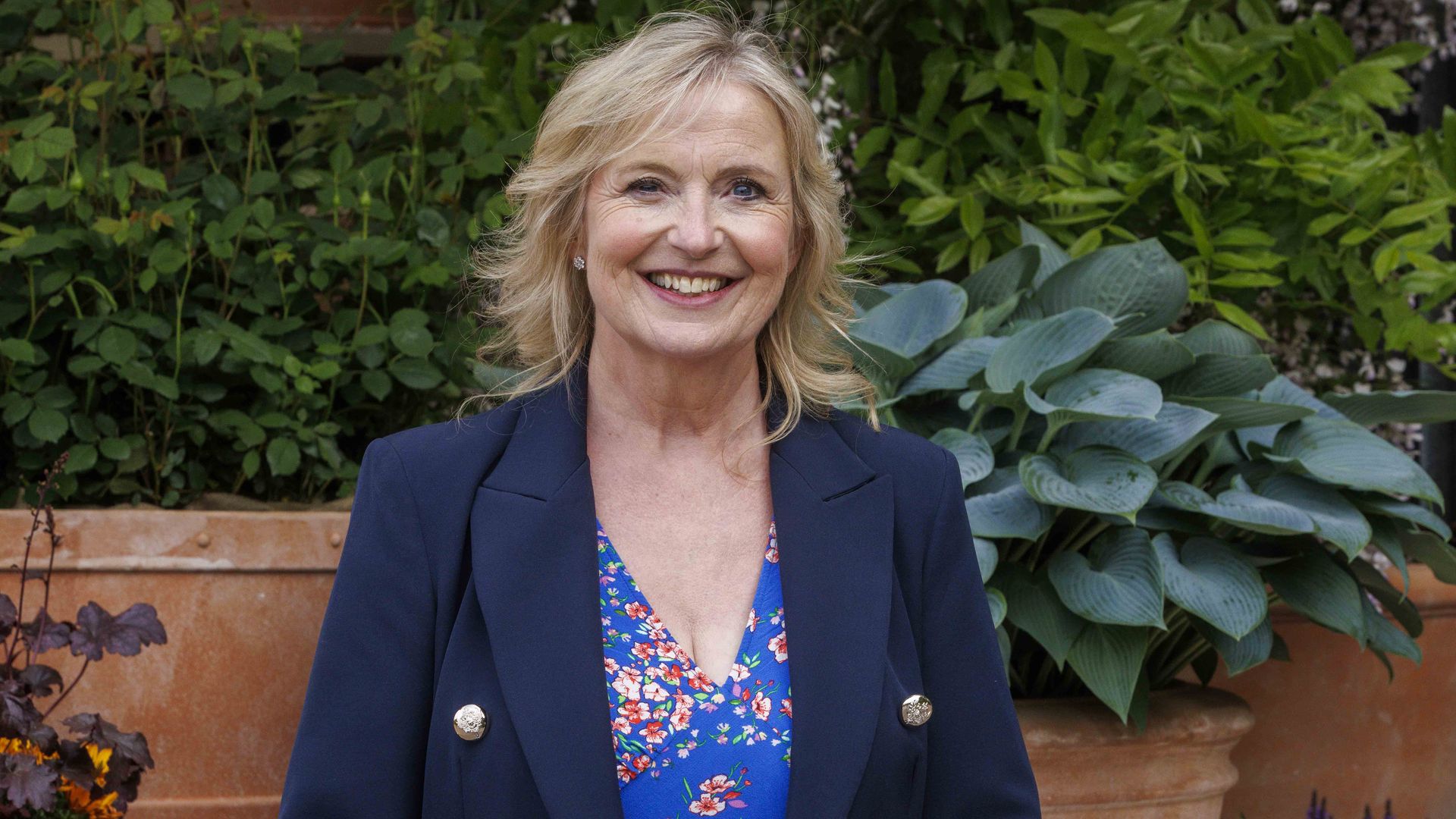 Carol Kirkwood at Chelsea Flower Show Press Day on 23 May 2022