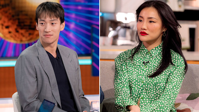 Split image of Carlos Gu and Nancy Xu