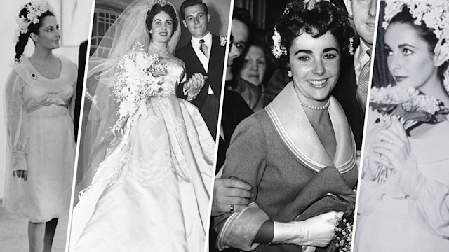 Elizabeth Taylor on four of her wedding days