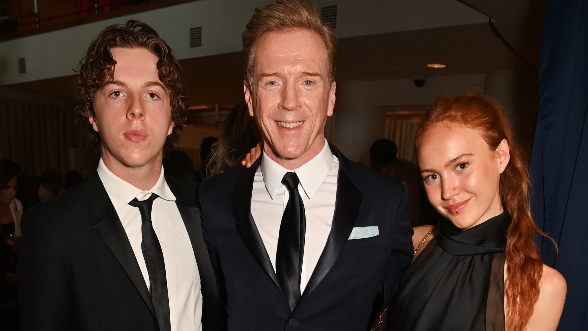 Damian Lewis steps out with rarely seen lookalike children
