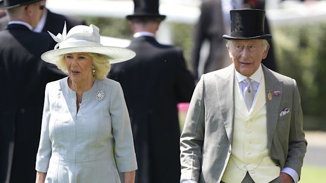 King Charles III and Queen Camilla attending day three of Royal Ascot at Ascot Racecourse