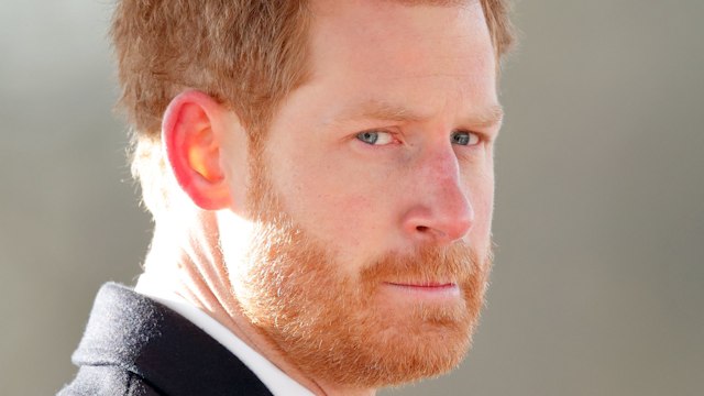 Prince Harry looking serious