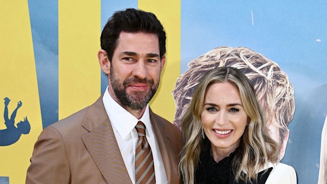 John Krasinski and Emily Blunt  attend a special screening of "The Fall Guy" at BFI IMAX Waterloo on April 22, 2024 in London, England.