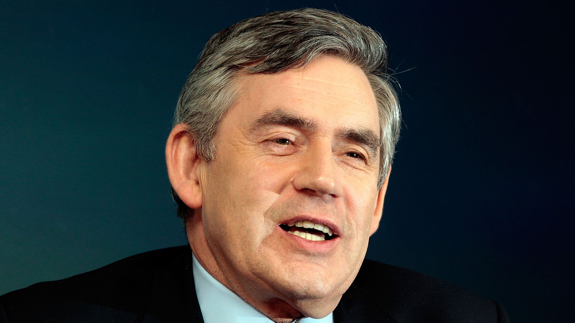 Gordon Brown speaking at a press conference
