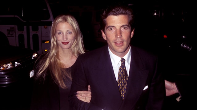 John F. Kennedy Jr. and Carolyn Bessette at 2nd Anniversary Party of "George" Magazine, 1997