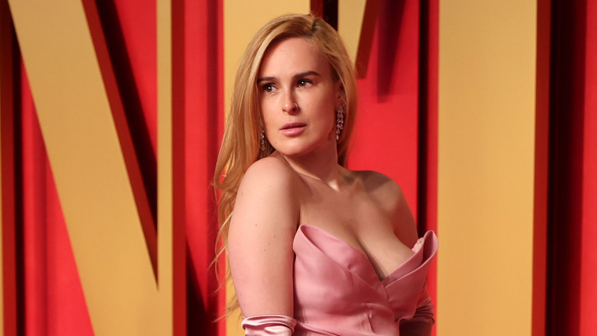 Rumer Willis at the 2024 Vanity Fair Oscar Party held at the Wallis Annenberg Center for the Performing Arts on March 10, 2024 in Beverly Hills, California.