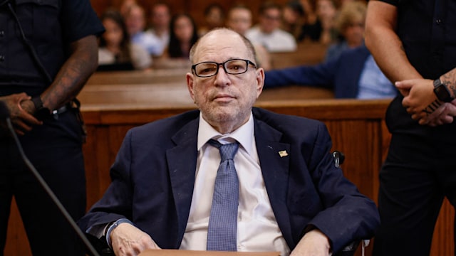 Former film producer Harvey Weinstein appears in Manhattan Criminal Court for a pretrial hearing, following his overturned sex crimes conviction, in New York City, July 19, 2024. Weinstein may face new sexual assault charges ahead of his retrial, Manhattan prosecutors said July 9, 2024. Authorities are investigating "additional violent sexual assaults" allegedly carried out by Weinstein that are not subject to a statute of limitations, assistant district attorney Nicole Blumberg said. 