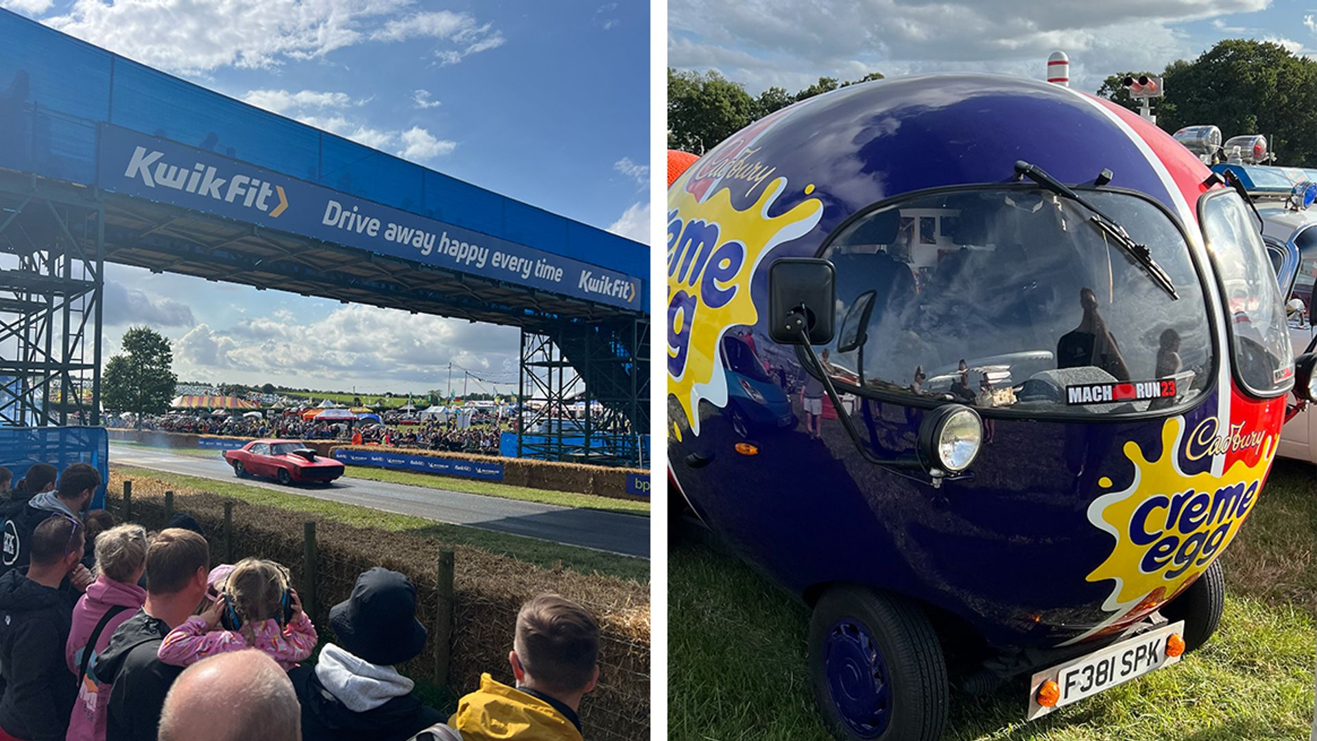 CarFest 2024 - Cream Egg Car in the Paddock