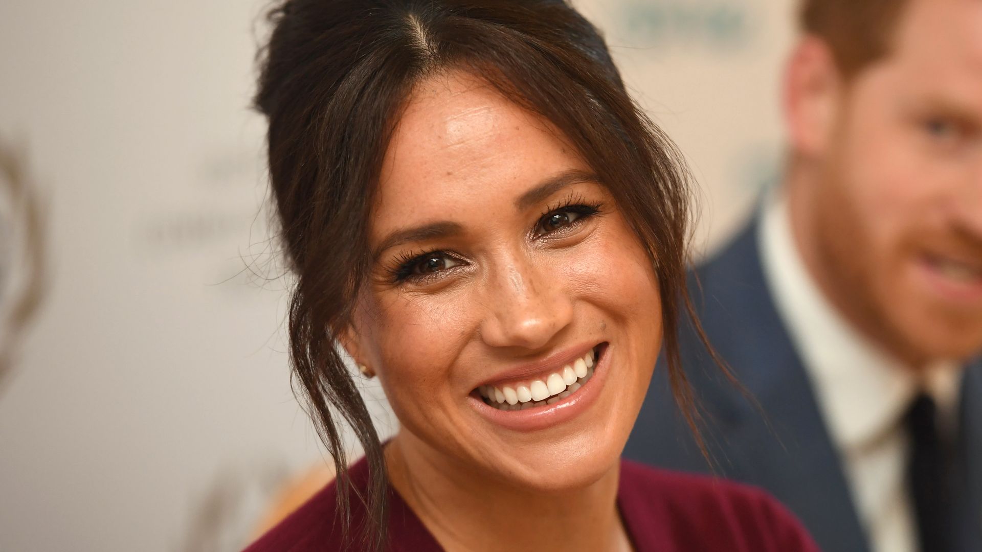 WINDSOR, UNITED KINGDOM - OCTOBER 25: Meghan, Duchess of Sussex and Prince Harry, Duke of Sussex attend a roundtable discussion on gender equality with The Queens Commonwealth Trust (QCT) and One Young World at Windsor Castle on October 25, 2019 in Windsor, England. (Photo by Jeremy Selwyn - WPA Pool/Getty Images)