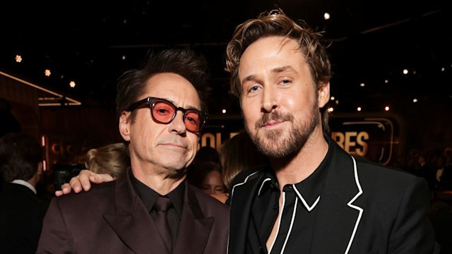 Robert Downey Jr. and Ryan Gosling at the 81st Annual Golden Globe Awards, airing live from the Beverly Hilton in Beverly Hills, California on Sunday, January 7, 2024