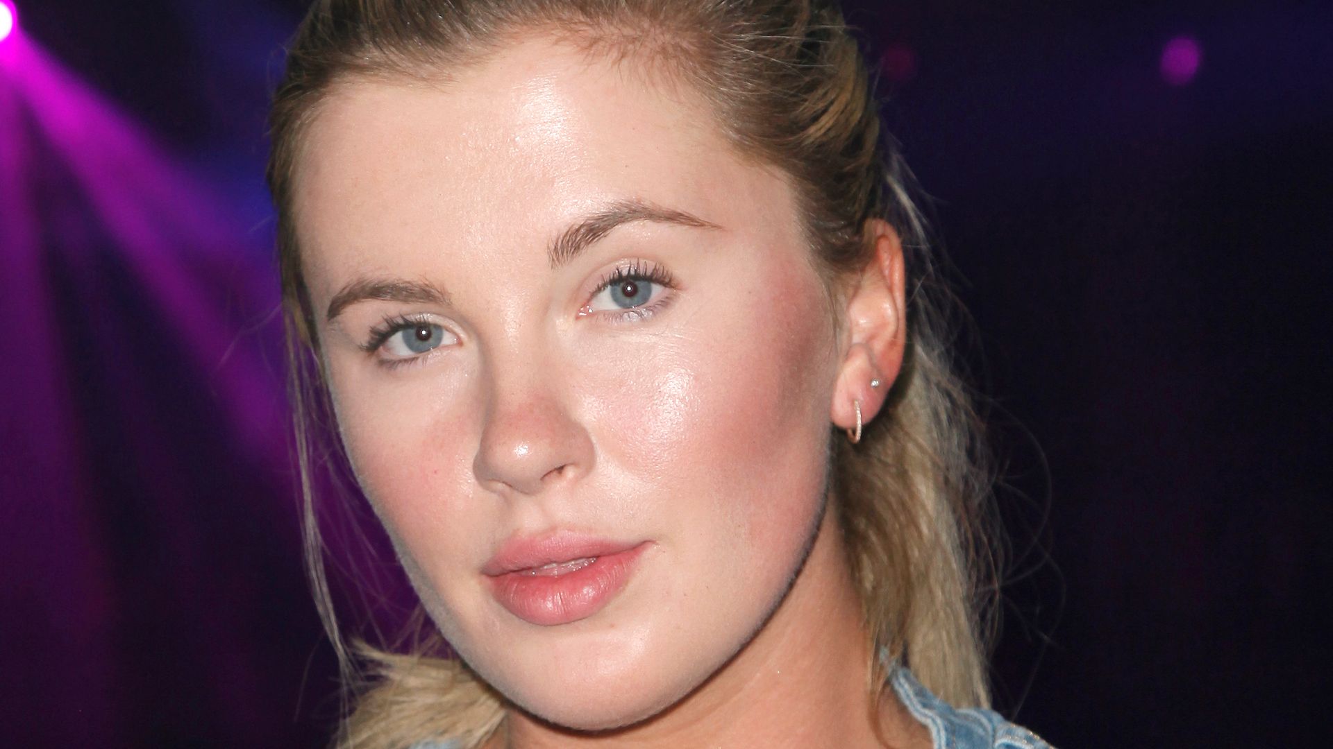 ireland baldwin wearing denim dress