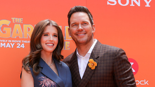 Katherine Schwarzenegger and Chris Pratt at The Garfield Movie World Premiere held at the TCL Chinese Theatre on May 19, 2024 in Hollywood, California