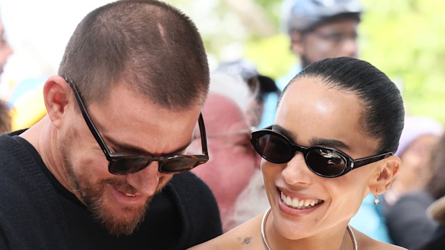 Channing Tatum and ZoÃ« Kravitz attend the Lenny Kravitz Hollywood Walk of Fame Star Ceremony on March 12, 2024 in Hollywood, California.