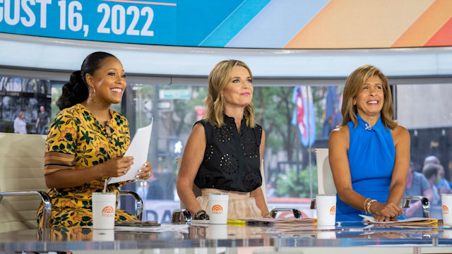 Savannah Guthrie with Sheinelle Jones and Hoda Kotb