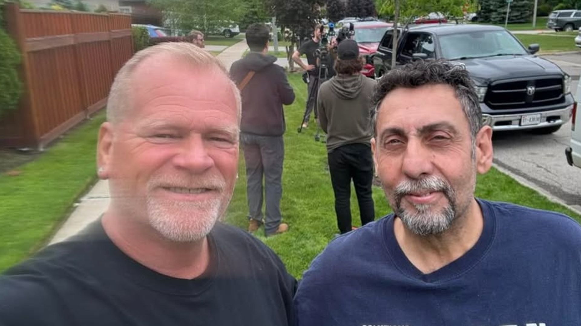 Frank Cozzolino Mike Holmes selfie